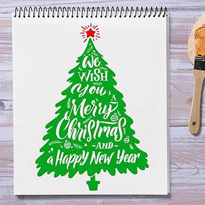 Adhesive Stencils Reusable Merry Christmas Silk Screen Stencil for