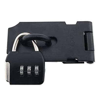 Stainless Steel Padlock Hasp, Tiberham Heavy Duty Hasp and Staple with  Screws, Door Clasp Gate Lock Shed Latch Padlock Staple for Door Window  Cabinet Pet Cage Crate Fitting Accessories 