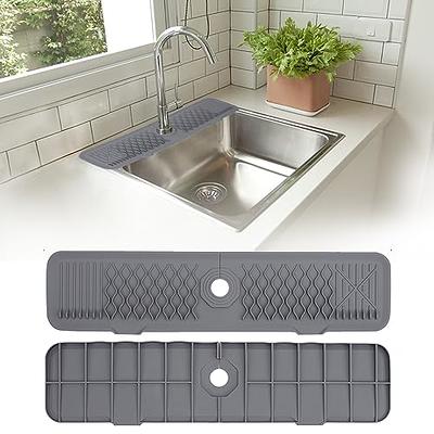 Silicone Faucet Mat for Kitchen, Sink Splash Guard, Bathroom Faucet Water  Catcher Mat, Sink Draining Pad Behind Faucet, VENMATE Keep Drying Kitchen  Accessories (Grey (19.7 x 5.5)) - Yahoo Shopping