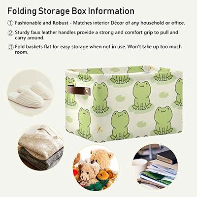 ZOEO Large Storage Basket, Cute Frog Kitchen Childlike Foldable Storages  Box Organizer Bins with Leather Handles for Shelves Closet Bedroom, Theme  Party - Yahoo Shopping