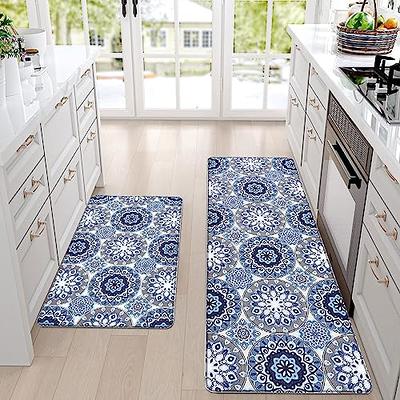 Kitchen Rugs and Mats Anti Fatigue for Floor Non Slip 2 Piece Set