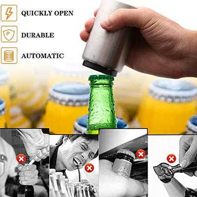 Automatic Magnetic Beer Soda Bottle Opener Kitchen Magnet cap collector Bar  Tool