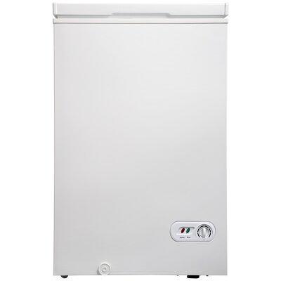 5 Cu.ft Chest Freezer Top Door Deep Freezer Outdoor Chest Freezers Upright  with Removable Baskets, 7 Temperature Settings, White