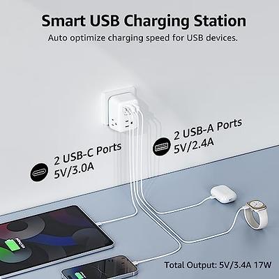 International Travel Plug Adaptor with 4 USB Ports (Fast Charging PD 17W)