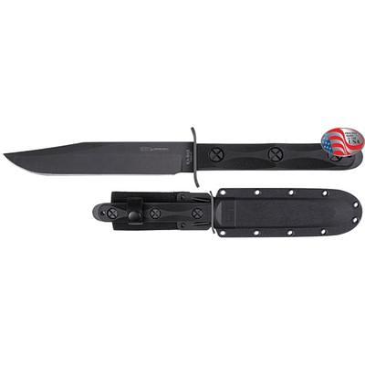 Tactical Knife for Men - 5.9 Black Sharp Blade - Tanto Blade Fixed Knives  - Combat Knife with Paracord