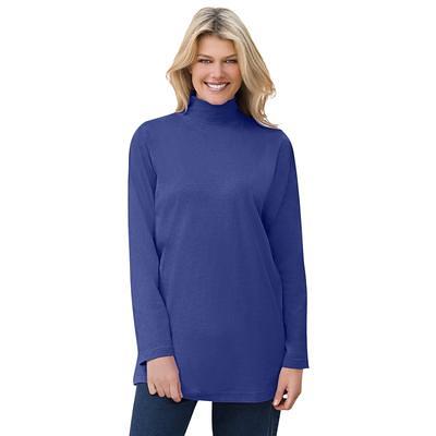 Plus Size Women's Perfect Long-Sleeve Turtleneck Tee by Woman Within in Black (Size 4X)