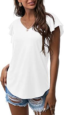 CATHY Women's Casual Long Sleeve Ruffle Tunic Tops Loose T Shirt Blouse for  Leggings, XL, Black - Yahoo Shopping
