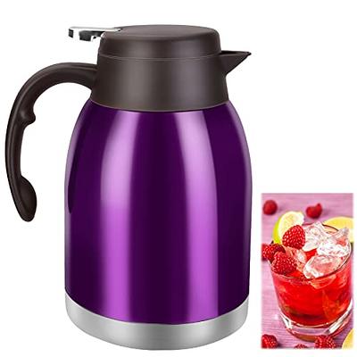 Stainless Steel Thermal Coffee Carafe Dispenser, Unbreakable Double Wall  Vacuum Thermos Flask Large Capacity 56oz 1.6L Water Tea Pot Beverage  Pitcher for Banquet and Party(Purple) - Yahoo Shopping