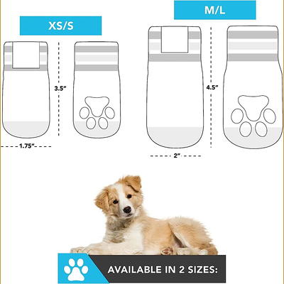 Rypet 2 Pairs Christmas Dog Socks Non Slip Dog Grip Socks with Adjustable  Straps Traction Control for Indoor & Hardwood Floor, Pet Paw Protector for