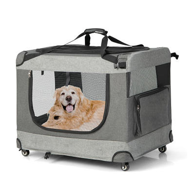 Katziela Luxury Rider Pet Carrier with Removable Wheels and