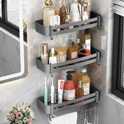 Bathroom Shelf Space Aluminum Towel Rack Toilet Bathroom Gargle