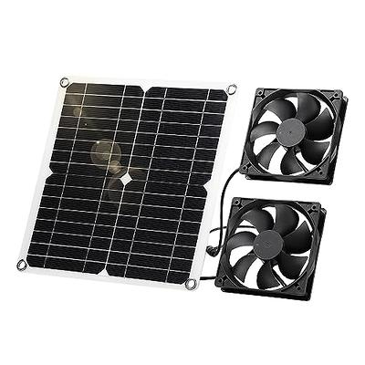 SUNYIMA Solar Fan, 12W Solar Panel Fan Weatherproof with DC Dual