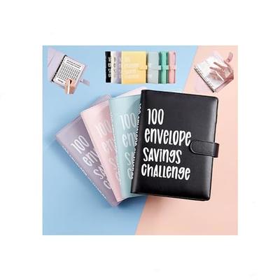 100 Envelopes Saving Challenge, Savings Challenges Binder, Budget Binder  with Cash Envelopes, Budget Planner Book for Budgeting, Savings Challenges  Sheets, Black 