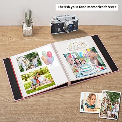 Large Photo Album Self Adhesive 4x6 5x7 6x8 8x10 Pictures Scrapbook  Magnetic Album DIY Scrap Book 60 Sticky Pages Linen Cover DIY Photo Album  with A