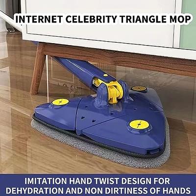 Rotatable Adjustable Triangle Cleaning Mop, Reusable Mop