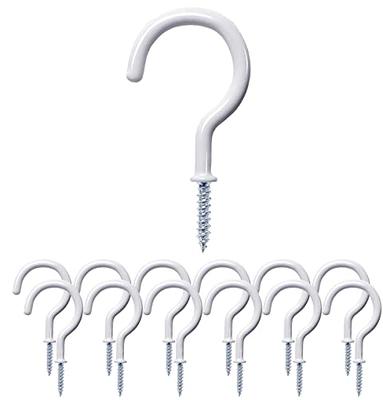 Vinyl Coated Screw-in Ceiling Hooks Cup Hooks 2.9 Inches Screw