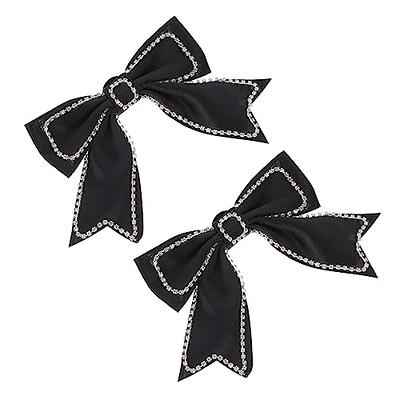 LFOUVRE Hair Bows for Women, Bow Hair Clips for Women,Ribbon Bow Clips with  Tassel, Bowknot White Hair Ribbon, Ribbon White Hair Bow for Girls, Hair