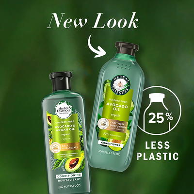 Herbal Essences Argan Oil Paraben Free Shampoo, Hair Repair, 13.5 fl oz,  with Certified Camellia Oil and Aloe Vera, For All Hair Types, Especially  Damaged Hair