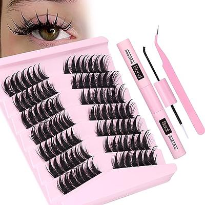 SEMATA 15MM Manga Lashes Faux Mink Lashes Wispy False Lashes Natural Look  Korean Anime Eyelashes Look Like Individual Lashes with Clear Band 10 Pairs  - Yahoo Shopping