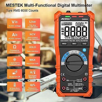 MESTEK Digital Clamp Meter, Multimeter Voltage Tester NCV Auto
