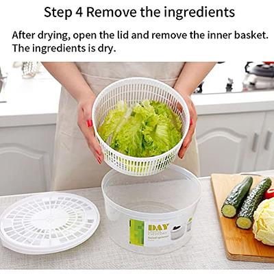 Kitchen Household Salad Vegetable Spinner Dryer And Strainer With Double  Layer Water Draining For Fruits And Vegetables