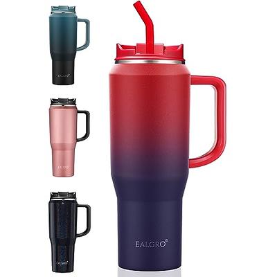 EALGRO Gallon Insulated Water Bottle Jug with Straw, 128 oz Large Stainless  Steel Sports Metal Water Canteen With Handle, Thermal Water Cup Mug with 2  Lids, Navy Blue - Yahoo Shopping