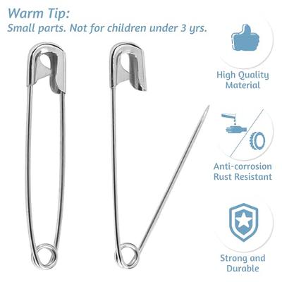 Wholesale 120pc Safety Pins- Silver- 1.5 SILVER