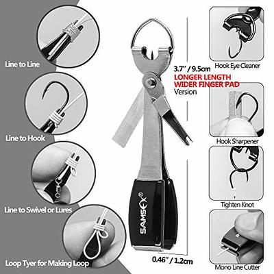 Quick Knot Tying Tool 3 in 1 Fly Fishing Clippers Line Nipper with Zinger