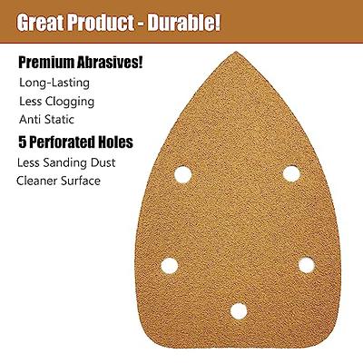 Sanding Pads for Black and Decker Mouse Sanders, 50PCS 180 Grit Hook and  Loop Sandpaper Sheets - LotFancy 12 Holes Detail Palm Sander Sand Paper