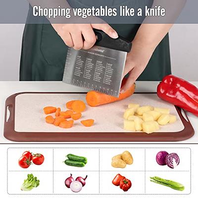 Ourokhome Cheese Grater with Handle, Stainless Steel Box Grater, 4 Side Kitchen Vegetable Shredder Slicer Zester with Container for Parmesan