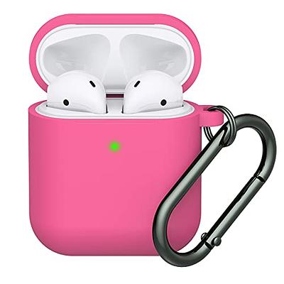 AirPods Case, Full Protective Silicone AirPods Accessories Cover Compatible with Apple AirPods 1&2 Wireless and Wired Charging Case(Front LED