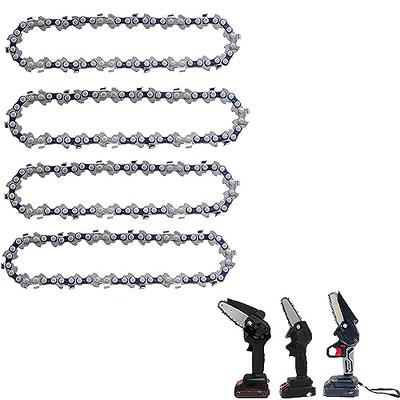 PANZHENG Mini Chainsaw Chain 6 Inch Replacement Guide Saw Chain for 6 inch  Mini Cordless Electric Portable Battery Powered Handheld Chainsaw（4-Pack）