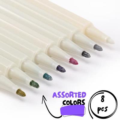 Dyvicl Metallic Markers Fine Point Metallic Marker Pens for Black Paper,  Adul