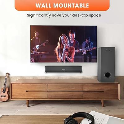 BESTISAN Sound Bars for TV with Subwoofer, 2.1 Deep Bass Small