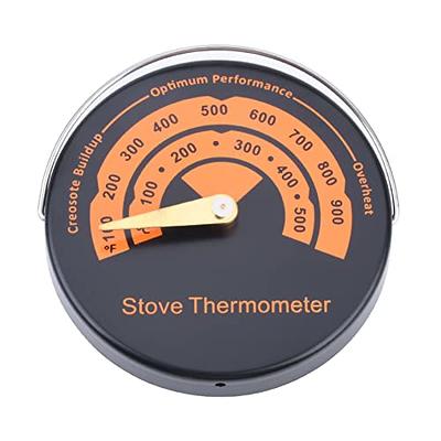Bimetal Stove Thermometer, Easy to Operate Stove Thermometer Brass Pointer  Metal Handle Sturdy for Home