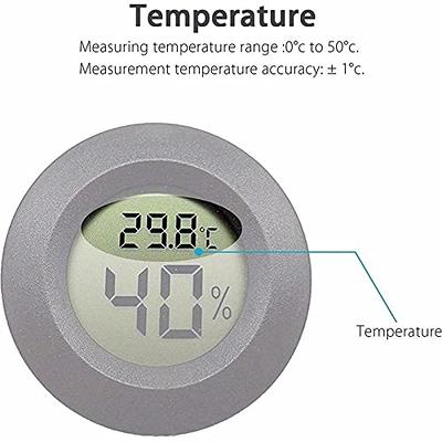 Mini Digital Round Hygrometer Thermometer With Probe, Indoor