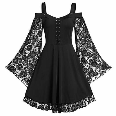 SHOPESSA Victorian Halloween Costumes for Women Vampire Goth Clothes Women  Regency Dresses for Women Wench Costume Plus Size Plus Size Ball Gowns Sexy  Pirate Costume Medieval Dresses - Yahoo Shopping