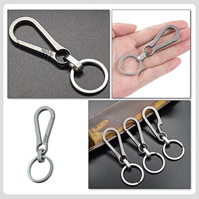 Leather Belt Loop Keychain Clip Leather Belt Key Holder Key Chains Keyring  with 2 Key Rings Hooks Heavy Duty Gift for Men Silver - Yahoo Shopping