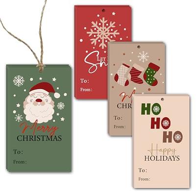 160 Pieces Christmas Gift Tags Christmas Kraft Paper Gift Tags Christmas  Hanging Tags Kraft Tags for Gift Wrapping Xmas Gift Tags with Twine for