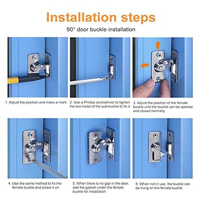 Doors Sliding Door Lock Latch Hasp Washroom Windows Right Angle Buckle Bolt