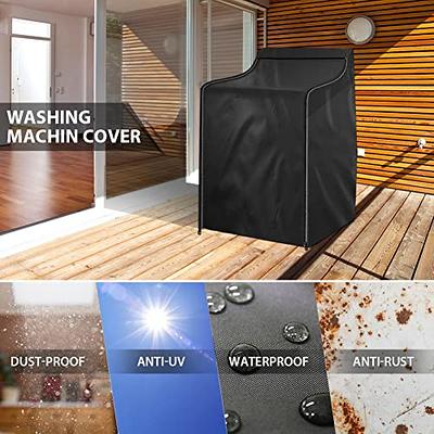 AKEfit Washer and Dryer Covers, Washing Machine Cover 420D Waterproof  Outdoor Top Load Washer Cover Dustproof Front Load Dryer Cover Pre-Window  with