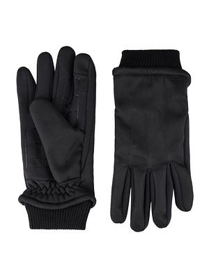 Freehands Men's Stretch Thinsulate Gloves (Small, Black) 11121MS