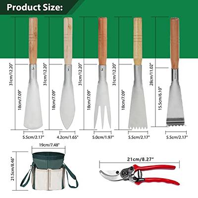 30-Piece Stainless Steel Heavy-Duty Gardening Tools with Floral Print, Garden Tools Set