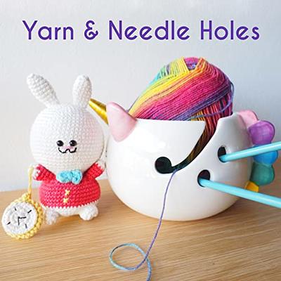 Unicorn Yarn Bowl for Knitting - Cute Ceramic Knitting Bowl Extra