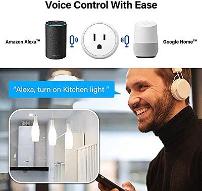 Smart Wi-Fi Mini Plug w/ Alexa and Google Home, Full Home Timer Control & Schedule