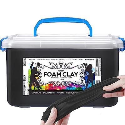 Foam Clay Cosplay Moldable Air Dry Foam Clay Craft 500g Black Lightweight  Sculpting Foam for Costumes Sanding Cosplay (500g Black)