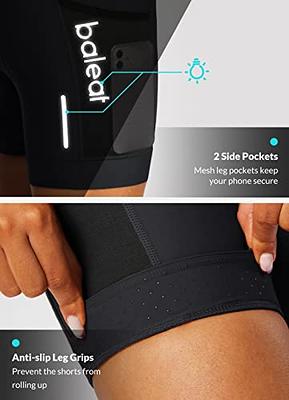 BALEAF Padded Bike Shorts Women 6'' Lycra Cycling Shorts 4D Gel