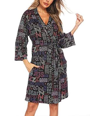 WDIRARA Women's Plus Size Sleepwear V Neck Short Sleeve Split Top