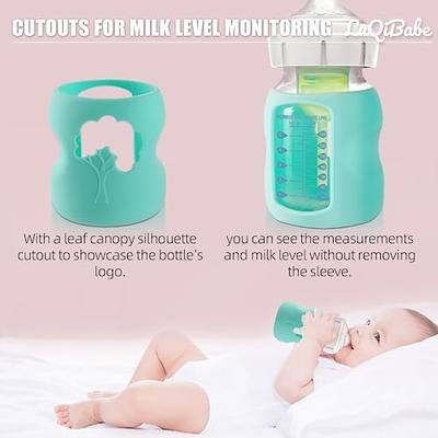 LuQiBabe (2-Pack) Baby Bottle Sleeves for Dr. Brown Baby Bottles 5 oz -  Reusable Silicone Baby