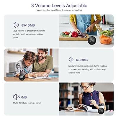 VOCOO Digital Kitchen Timer - Magnetic Countdown Countup Timer with Large  LED Display Volume Adjustable, Easy for Cooking and for Seniors and Kids to